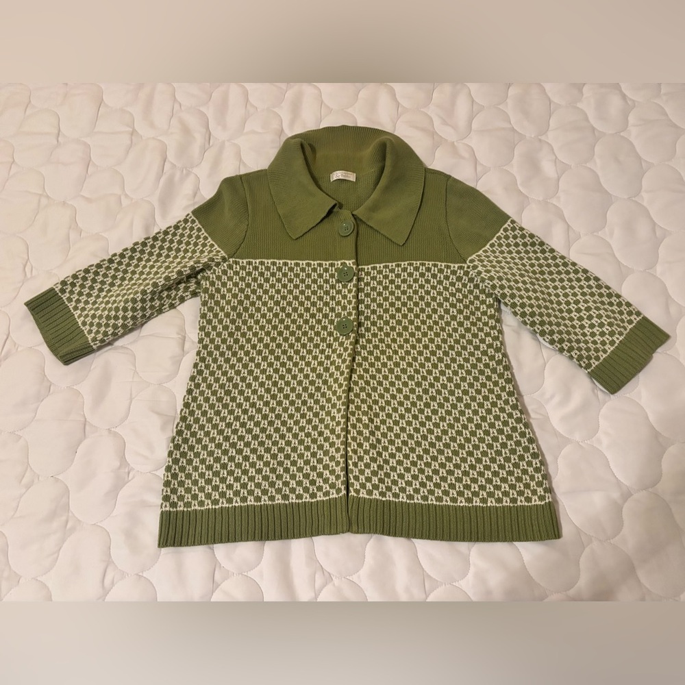 Christopher & Banks sweater large green